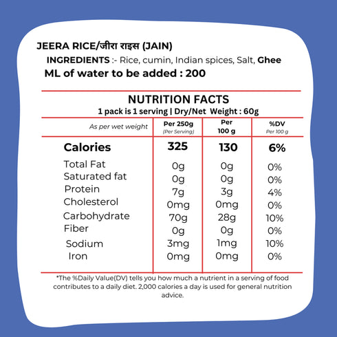 Drym foods Jain Jeera Rice