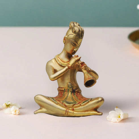 Brass Rajasthani Bigul Statue 2.7Kg