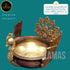 Tamas Brass Handcrafted Ethnic Peacock Carving Design Urli Showpiece