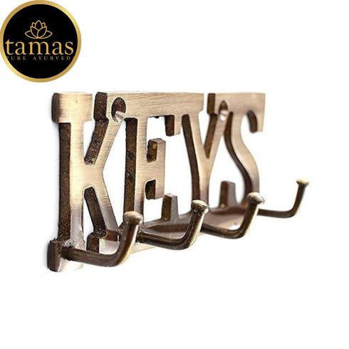 Tamas Brass Key Letter Shaped Key Holder (Brown)
