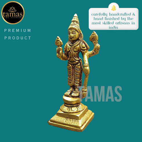 Tamas Brass Standing Lord Vishnu Statue/Idol