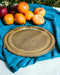Tamas Brass Handmade Round Traditional Vintage Floral Serving Tray