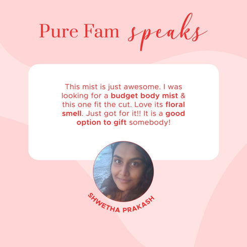 PureSense Love British Rose Body Mist | From the makers of Parachute Advansed