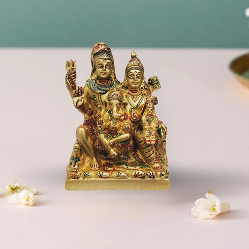 Brass Shiv Parivar Statue 1.1Kg
