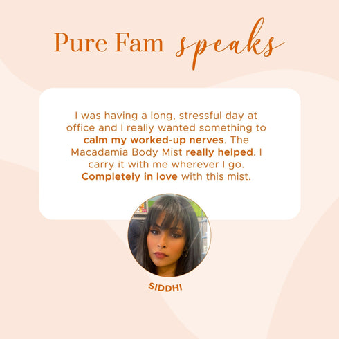 PureSense Calm Macadamia Soothing Body Mist | Paraben & Sulphate Free | From the makers of Parachute Advansed