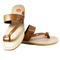 Vhaanfootwear Single Wadi Gandhi Design Soft Leather Cream Color Kolhapuri Chappal for men