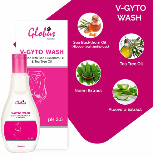 V-Gyto wash enriched with Sea Buckthorn oil & Tea Tree oil