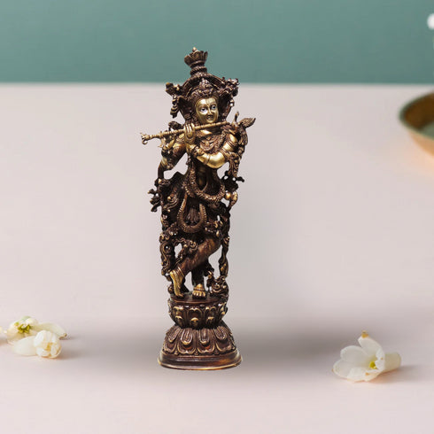 Brass Krishna Antique 17.16Kg