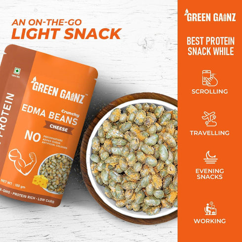 Green Gainz Edamame Cheese Flavour (Pack of 6)