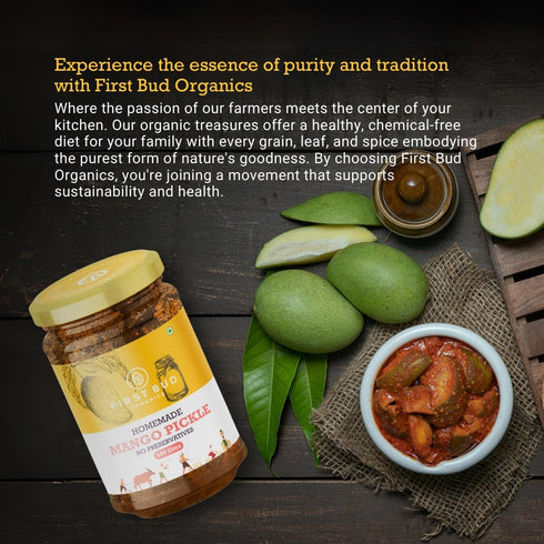 First Bud Organics Home Made Rajasthani Mango Pickle