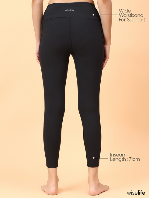 Wiselife Active Fitted Leggings (Black)