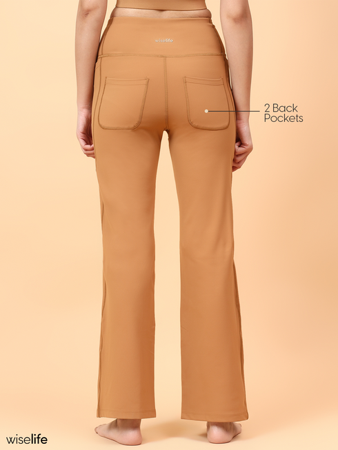Wiselife Active Flare Pants (Brown)