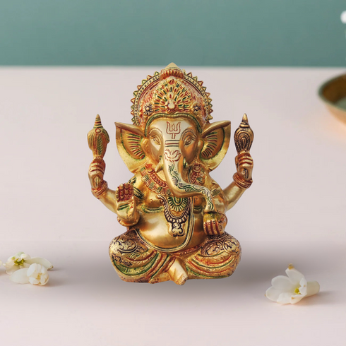 Brass Ganesh Ji Statue 3.72Kg