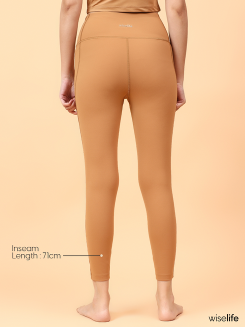 Wiselife Active Fitted Leggings (Brown)