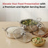 Vinod Stainless Steel Elite Bowl 2 Pcs Set with Glass Lid and Side Handles Highest Grade Stainless Steel Mirror finish Dishwasher Safe