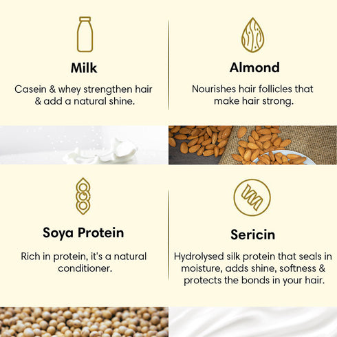 Theearthcollective in Protein Nourishment Hair Mask For Undernourished Hair Milk Almond & Soya