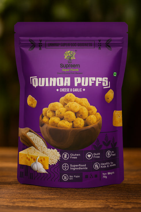 Supreem Super Foods Quinoa Puffs Pack Of 2 + Strawberry Spread 200gms