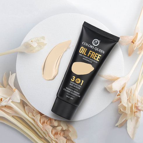Colors Queen 3-in-1 Oil Free Foundation With Primer | 60 ML