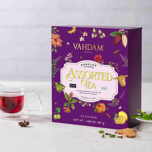 Vahdam Tea Assorted Tea Bags Gift Set | 25 Variants