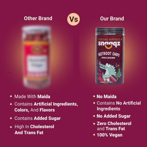 SNAAQZ Beetroot Masala Chips