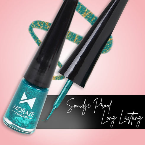 Moraze Cosmetics 3 Glittery Coloured Eyeliners Kit Green Black Blue