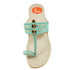 Vhaanfootwear Sky Blue Pure Leather Ladies Kolhapuri by Vhaan