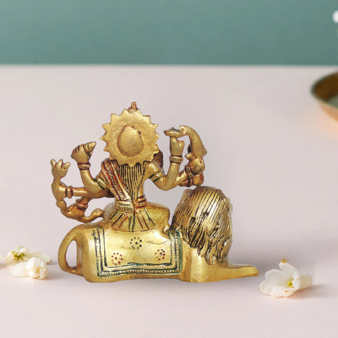 Brass Goddess Durga Superfine Idol 0.68Kg
