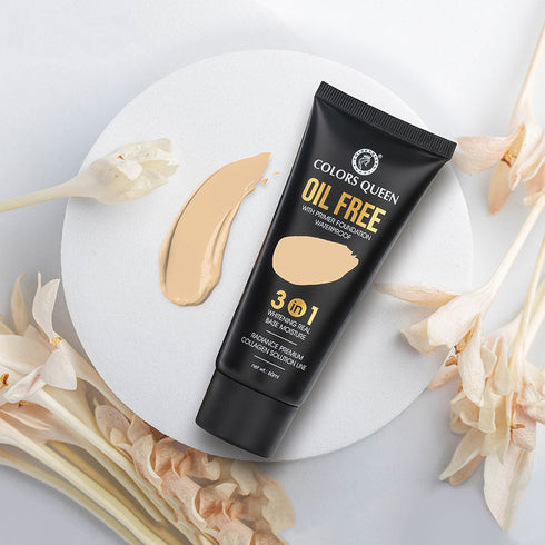 Colors Queen 3-in-1 Oil Free Foundation With Primer | 60 ML