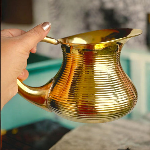 Tamas Brass Jug Matki Shape