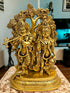 Tamas Brass Hindu Divine Love Couple Radha Krishan Idol/Statue(Golden) Free Luxury Gift BOX
