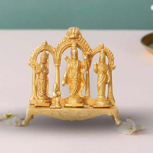 Brass Ram Darbar God Idol Statue 0.62Kg