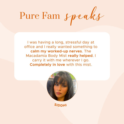 PureSense Calm Macadamia Soothing Body Mist | From the makers of Parachute Advansed