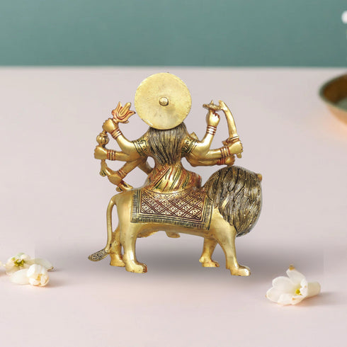 Brass Durga Ji Idol Statue 3.16Kg