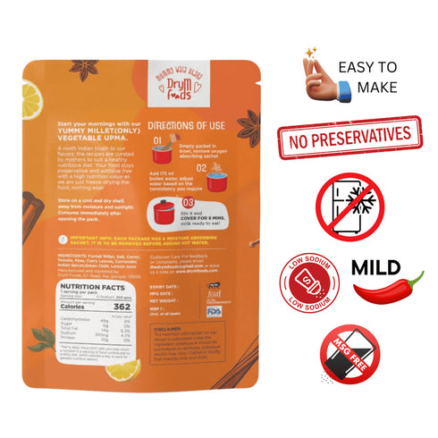 Drym foods Foxtail Millet Upma