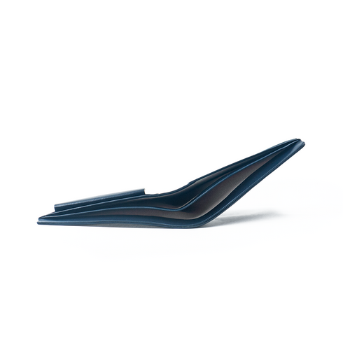 Vhaanfootwear Seamless Elegance RFID Protected Stitchless NAPPA Leather Wallets Blue