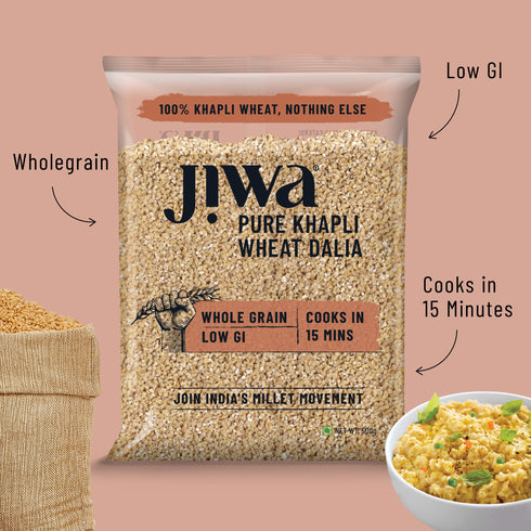 Jiwa Pure Khapli Wheat Dalia