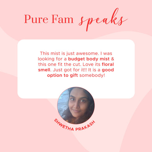 PureSense Love British Rose Body Mist | From the makers of Parachute Advansed