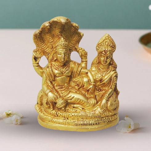 Brass Vishnu Laxmi With Shesnag 0.79Kg
