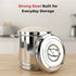 Vinod Stainless Steel Heavy Gauge Ration Dabba 22.5 Litre No 16 with Lid and Side Handle Highest Grade Steel Mirror Finish and Rust Free
