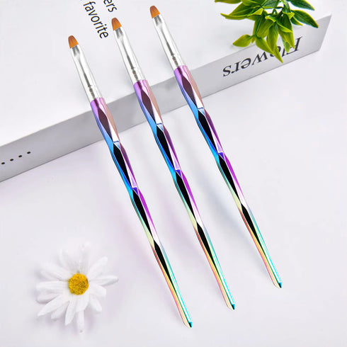 Shills Professional Nail Metal Rainbow Brush