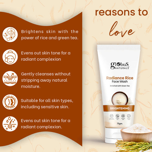 Globus Naturals Radiance Rice Face Wash