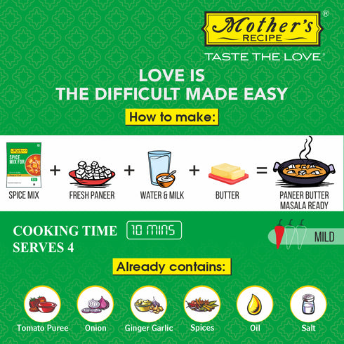Mothers Recipe Pune Paneer Butter Masala Mix
