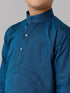 Ramraj Cotton Boys Full Sleeves Navy Kurta with Cream Pyjama Pant Combo FS8