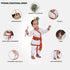 Raj Fancy Dresses Radha and Krishna Printex| White Janmashtami Mythological Character Costume