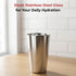 Vinod Stainless Steel Plain Glass Set of 6 300 ml with Highest Grade Steel Mirror Finish Rust Free Easy to Clean and Dishwasher Safe
