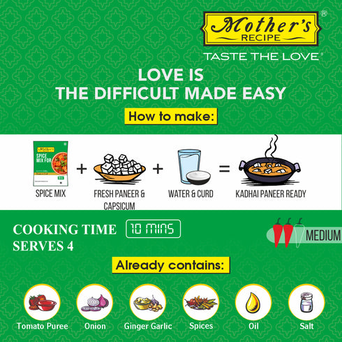 Mothers Recipe Pune Kadhai Paneer Mix