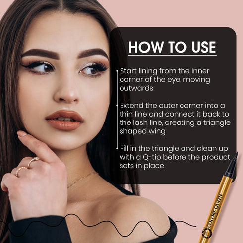 Colors Queen High-Tech Liquid Pen Eyeliner | 1.2 Gm