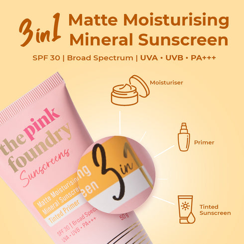 The Pink Foundry Mineral Matte Tinted Sunscreen SPF 30
