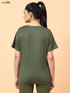 Wiselife Purpose Printed Active T-shirt (Olive green)