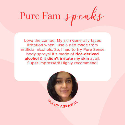 PureSense British Rose Body Spray & Desire Madagascar Vanilla Body Spray | From the makers of Parachute Advansed